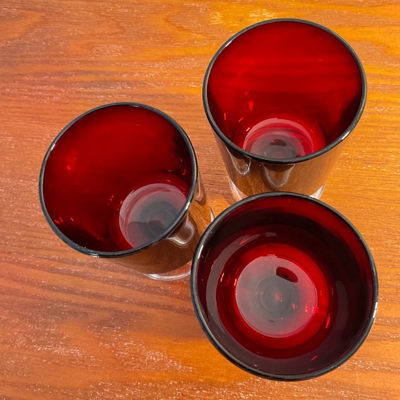 Vintage Luminarc Cavalier Ruby Red 4 oz Glassware 4” - Made in France - Picture 4 of 16